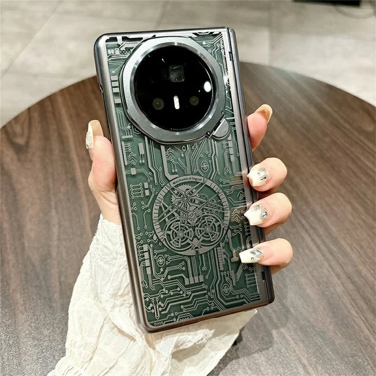 For Honor Magic V3 5G Case Lens Frame Kickstand Mechanical Legend PC Phone Cover