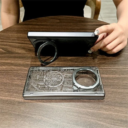 For Honor Magic V3 5G Case Lens Frame Kickstand Mechanical Legend PC Phone Cover