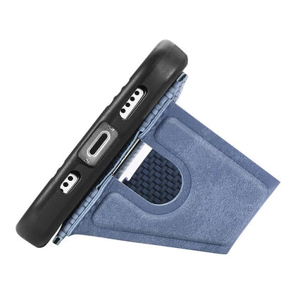 For iPhone 16 Plus Case K-Shaped Kickstand Leather+PC+TPU Phone Cover