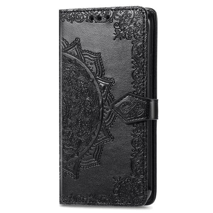For iPhone 16 Pro Max Wallet Case Mandala Flower Leather Phone Cover Stand View