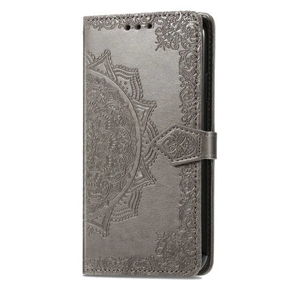 For iPhone 16 Pro Max Wallet Case Mandala Flower Leather Phone Cover Stand View