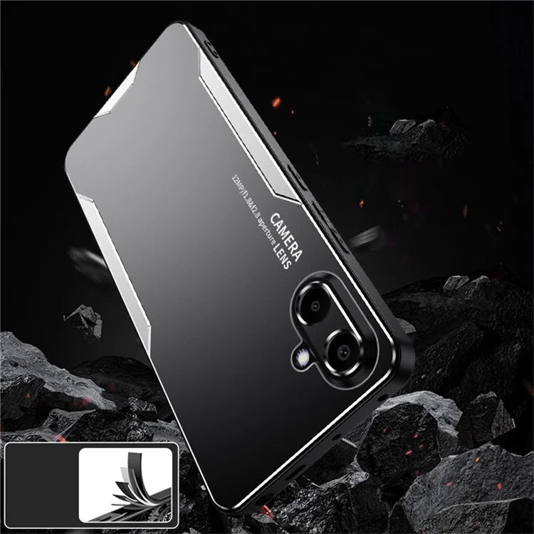 For Samsung Galaxy A06 Phone Case Aluminium Alloy+TPU+PC Back Cover