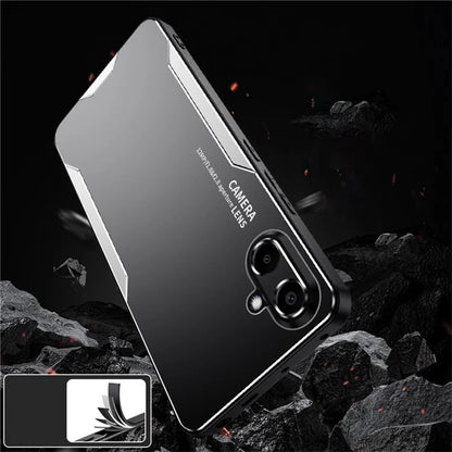 For Samsung Galaxy A06 Phone Case Aluminium Alloy+TPU+PC Back Cover