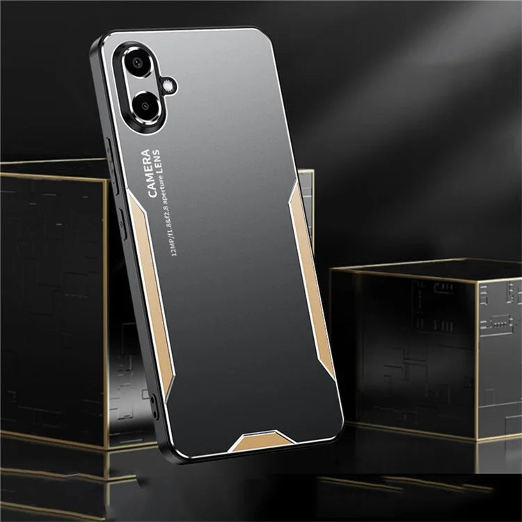 For Samsung Galaxy A06 Phone Case Aluminium Alloy+TPU+PC Back Cover