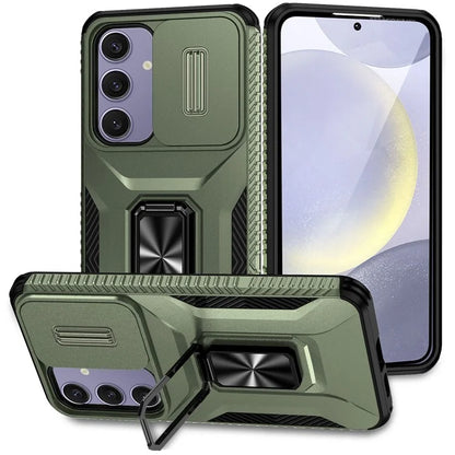 For Samsung Galaxy S24 FE Case Camshield Kickstand TPU+PC Anti-Slip Phone Cover