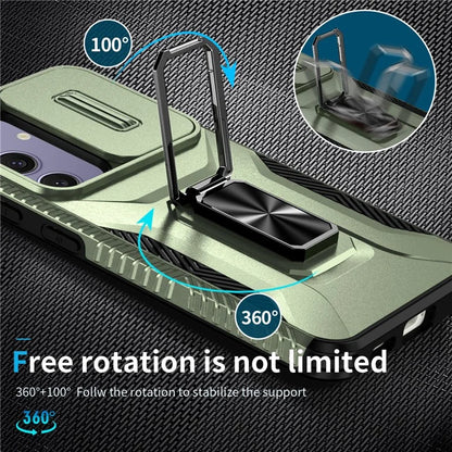 For Samsung Galaxy S24 FE Case Camshield Kickstand TPU+PC Anti-Slip Phone Cover