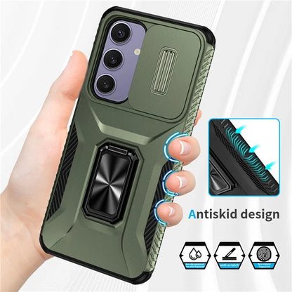 For Samsung Galaxy S24 FE Case Camshield Kickstand TPU+PC Anti-Slip Phone Cover