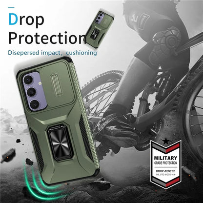 For Samsung Galaxy S24 FE Case Camshield Kickstand TPU+PC Anti-Slip Phone Cover