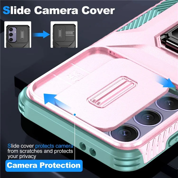 For Samsung Galaxy S24 FE Case Camshield Kickstand TPU+PC Anti-Slip Phone Cover