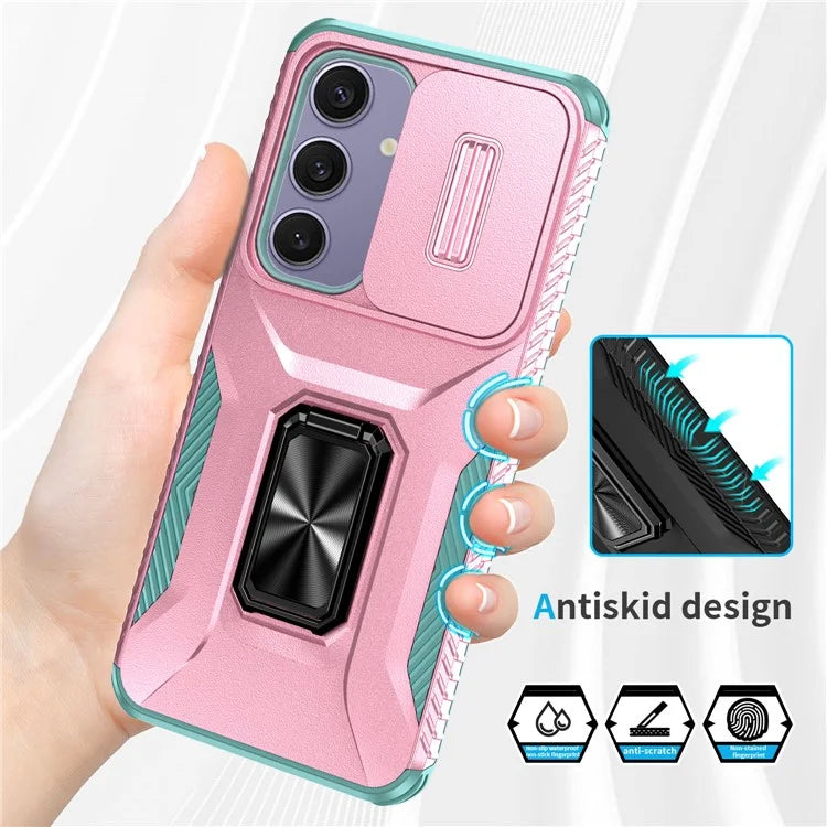 For Samsung Galaxy S24 FE Case Camshield Kickstand TPU+PC Anti-Slip Phone Cover