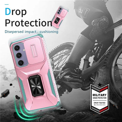 For Samsung Galaxy S24 FE Case Camshield Kickstand TPU+PC Anti-Slip Phone Cover