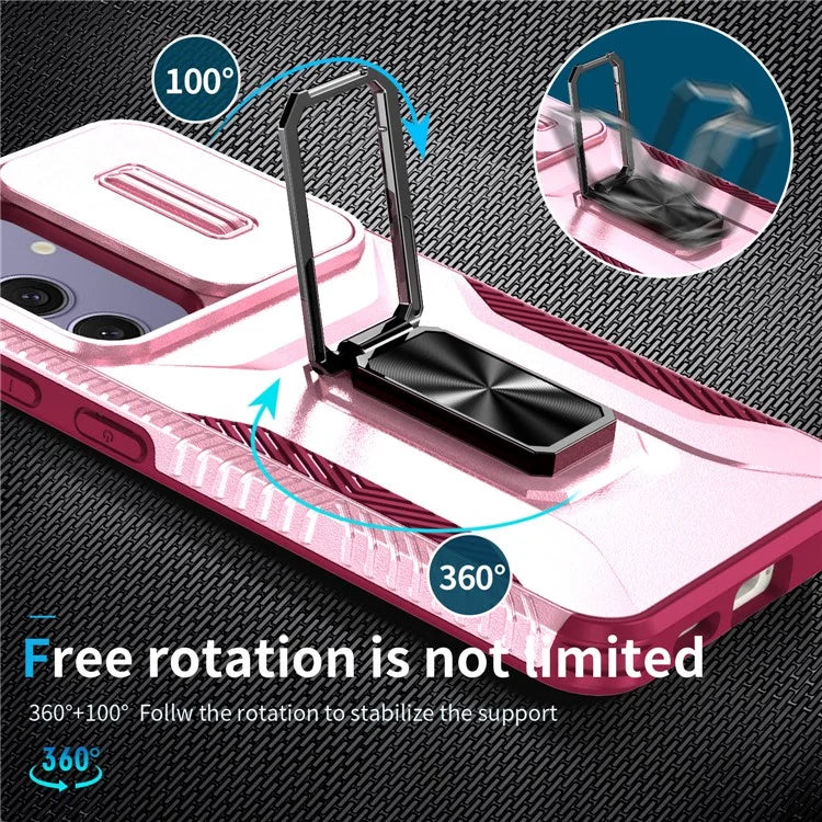For Samsung Galaxy S24 FE Case Camshield Kickstand TPU+PC Anti-Slip Phone Cover