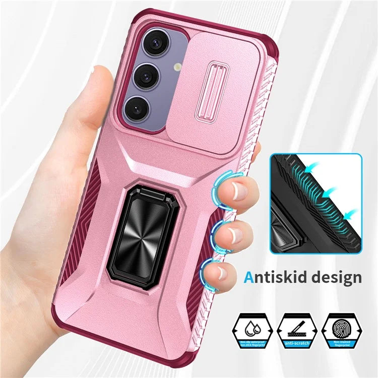 For Samsung Galaxy S24 FE Case Camshield Kickstand TPU+PC Anti-Slip Phone Cover