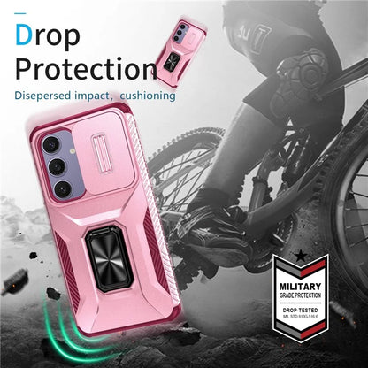 For Samsung Galaxy S24 FE Case Camshield Kickstand TPU+PC Anti-Slip Phone Cover