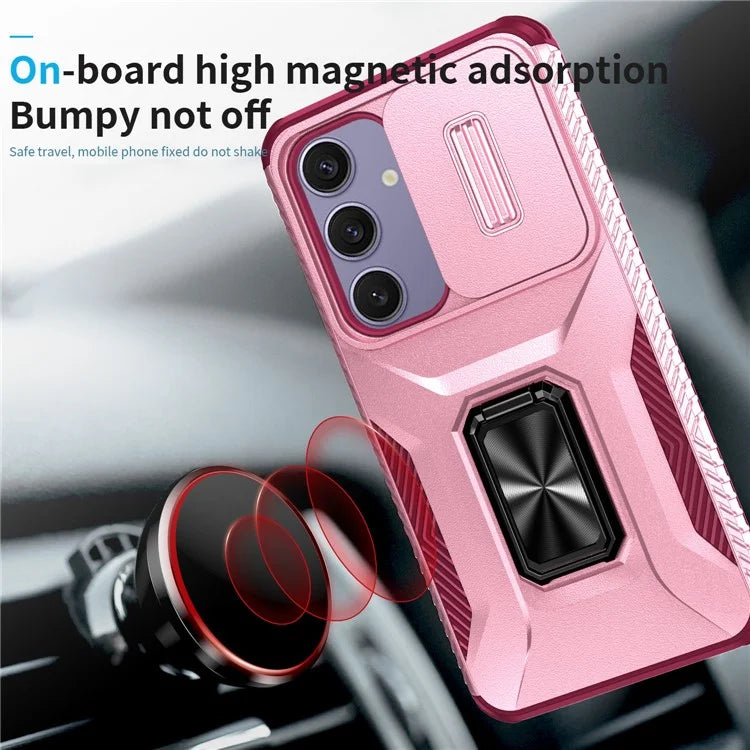 For Samsung Galaxy S24 FE Case Camshield Kickstand TPU+PC Anti-Slip Phone Cover