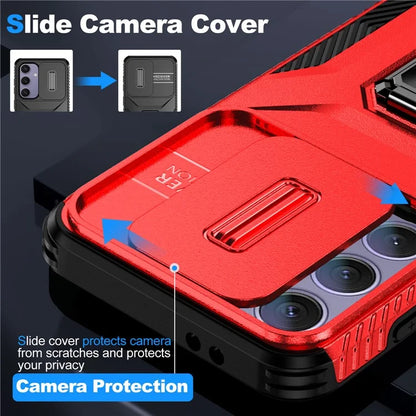 For Samsung Galaxy S24 FE Case Camshield Kickstand TPU+PC Anti-Slip Phone Cover