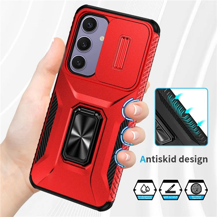 For Samsung Galaxy S24 FE Case Camshield Kickstand TPU+PC Anti-Slip Phone Cover