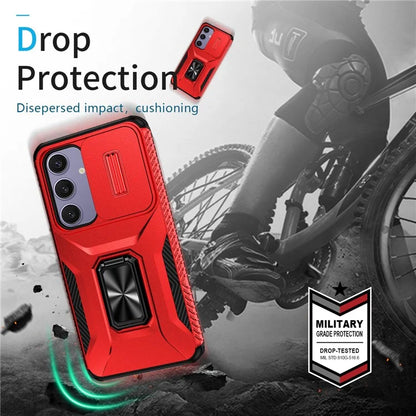For Samsung Galaxy S24 FE Case Camshield Kickstand TPU+PC Anti-Slip Phone Cover