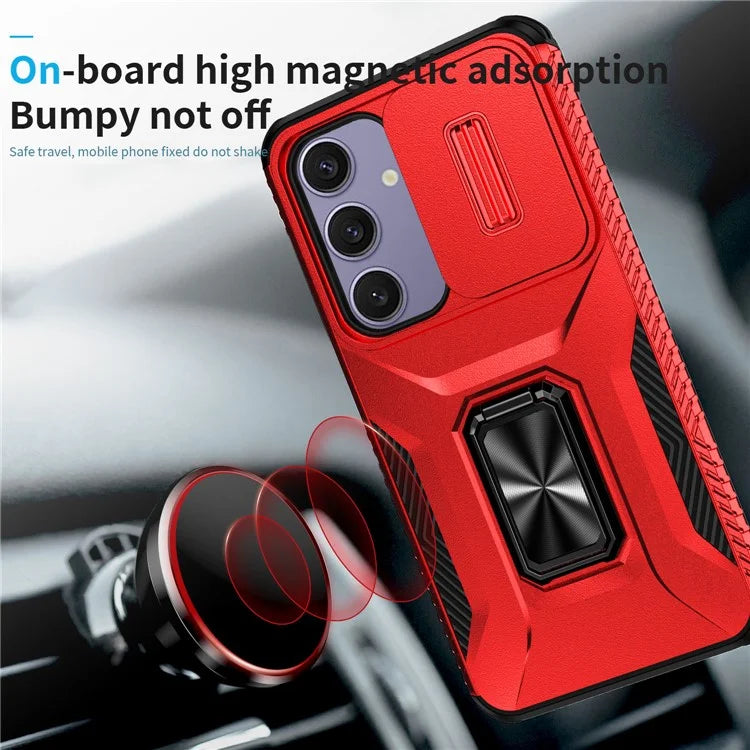 For Samsung Galaxy S24 FE Case Camshield Kickstand TPU+PC Anti-Slip Phone Cover