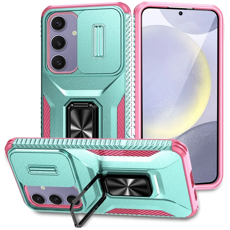 For Samsung Galaxy S24 FE Case Camshield Kickstand TPU+PC Anti-Slip Phone Cover