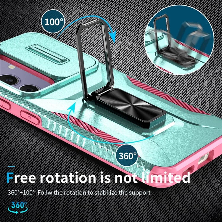 For Samsung Galaxy S24 FE Case Camshield Kickstand TPU+PC Anti-Slip Phone Cover