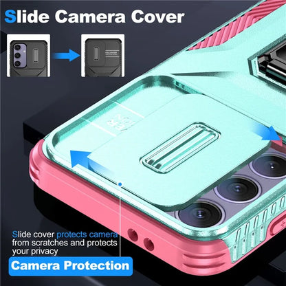 For Samsung Galaxy S24 FE Case Camshield Kickstand TPU+PC Anti-Slip Phone Cover