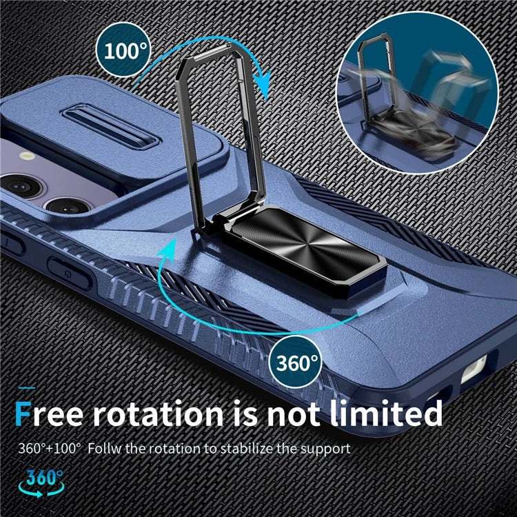 For Samsung Galaxy S24 FE Case Camshield Kickstand TPU+PC Anti-Slip Phone Cover