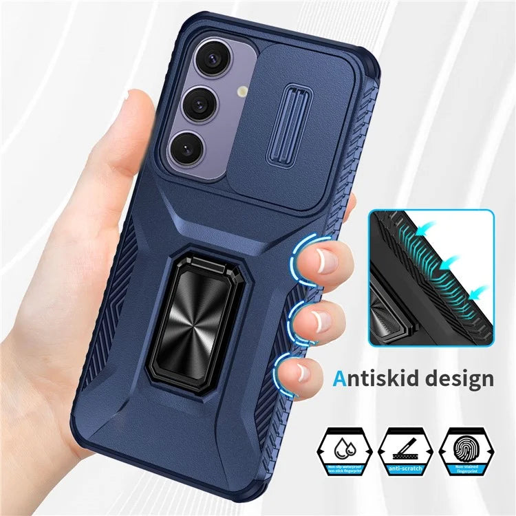 For Samsung Galaxy S24 FE Case Camshield Kickstand TPU+PC Anti-Slip Phone Cover