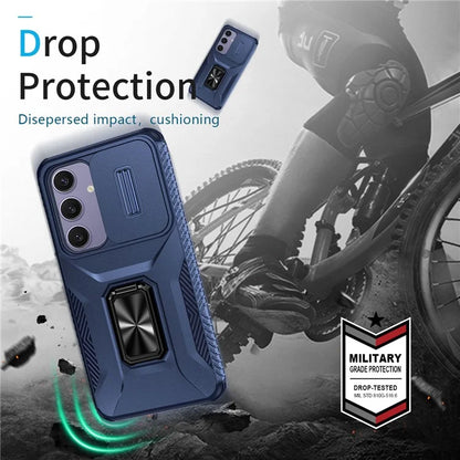 For Samsung Galaxy S24 FE Case Camshield Kickstand TPU+PC Anti-Slip Phone Cover