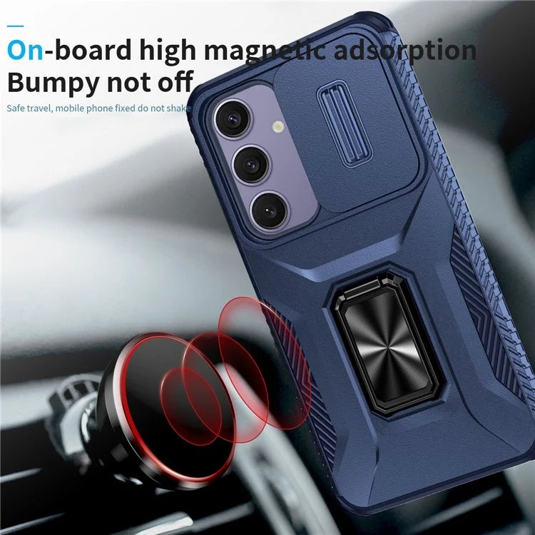 For Samsung Galaxy S24 FE Case Camshield Kickstand TPU+PC Anti-Slip Phone Cover