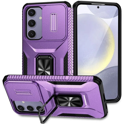For Samsung Galaxy S24 FE Case Camshield Kickstand TPU+PC Anti-Slip Phone Cover