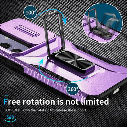 For Samsung Galaxy S24 FE Case Camshield Kickstand TPU+PC Anti-Slip Phone Cover