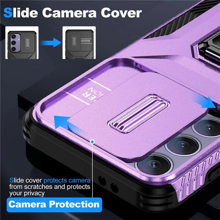 For Samsung Galaxy S24 FE Case Camshield Kickstand TPU+PC Anti-Slip Phone Cover