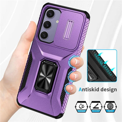 For Samsung Galaxy S24 FE Case Camshield Kickstand TPU+PC Anti-Slip Phone Cover