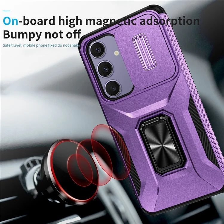 For Samsung Galaxy S24 FE Case Camshield Kickstand TPU+PC Anti-Slip Phone Cover
