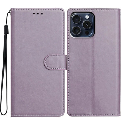 For iPhone 13 Pro Leather Phone Case Wallet Stand Cover with Handy Strap