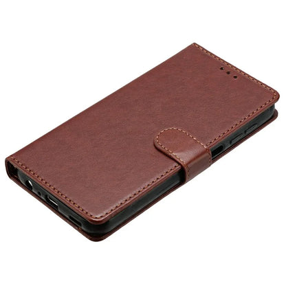 For iPhone 13 Pro Max Leather Phone Case Wallet Stand Cover with Handy Strap