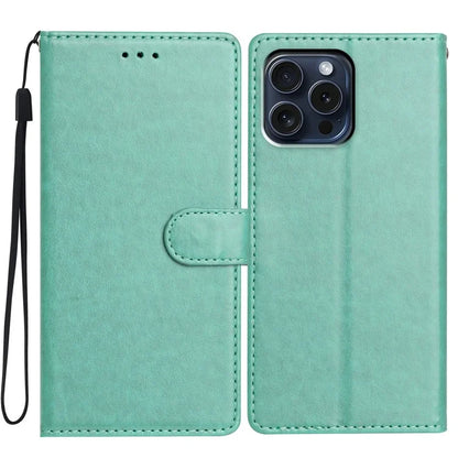 For iPhone 13 Pro Max Leather Phone Case Wallet Stand Cover with Handy Strap