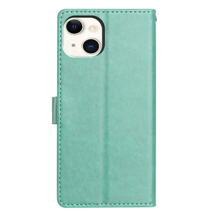 For iPhone 14 Plus Leather Phone Case Wallet Stand Cover with Handy Strap