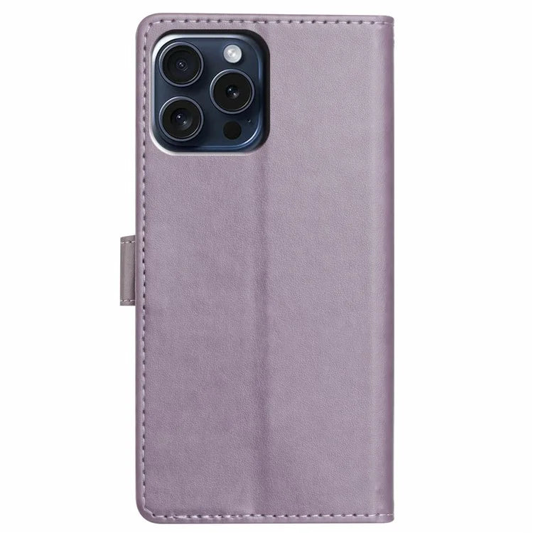 For iPhone 14 Pro Max Leather Phone Case Wallet Stand Cover with Handy Strap