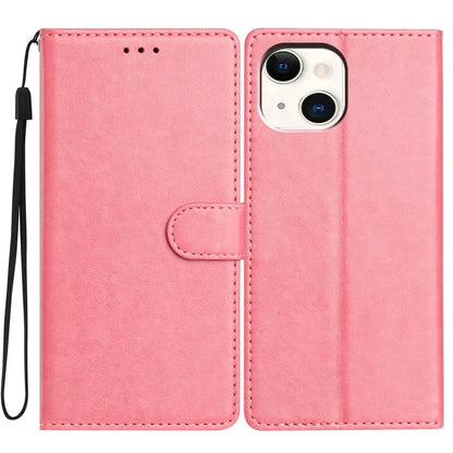 For iPhone 15 Plus Leather Phone Case Wallet Stand Cover with Handy Strap