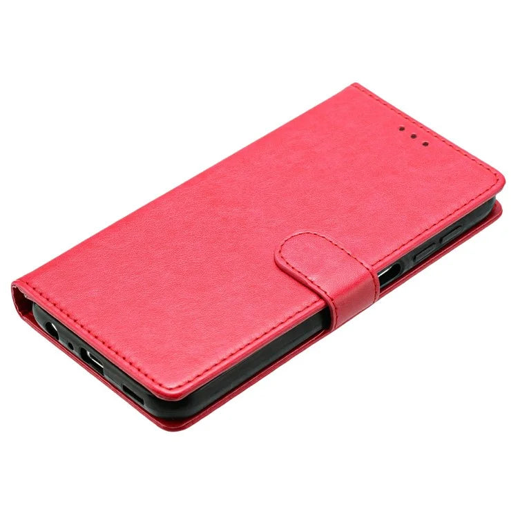For iPhone 15 Pro Leather Phone Case Wallet Stand Cover with Handy Strap