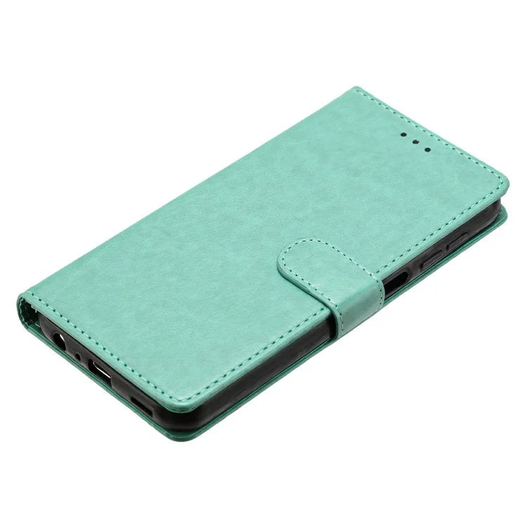 For iPhone 15 Pro Leather Phone Case Wallet Stand Cover with Handy Strap
