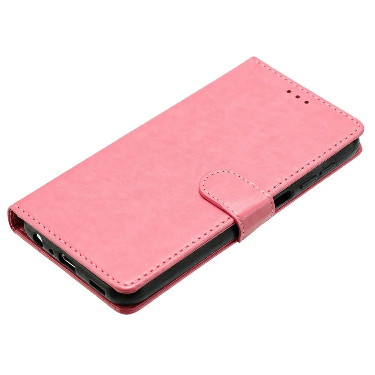 For iPhone 15 Pro Max Leather Phone Case Wallet Stand Cover with Handy Strap
