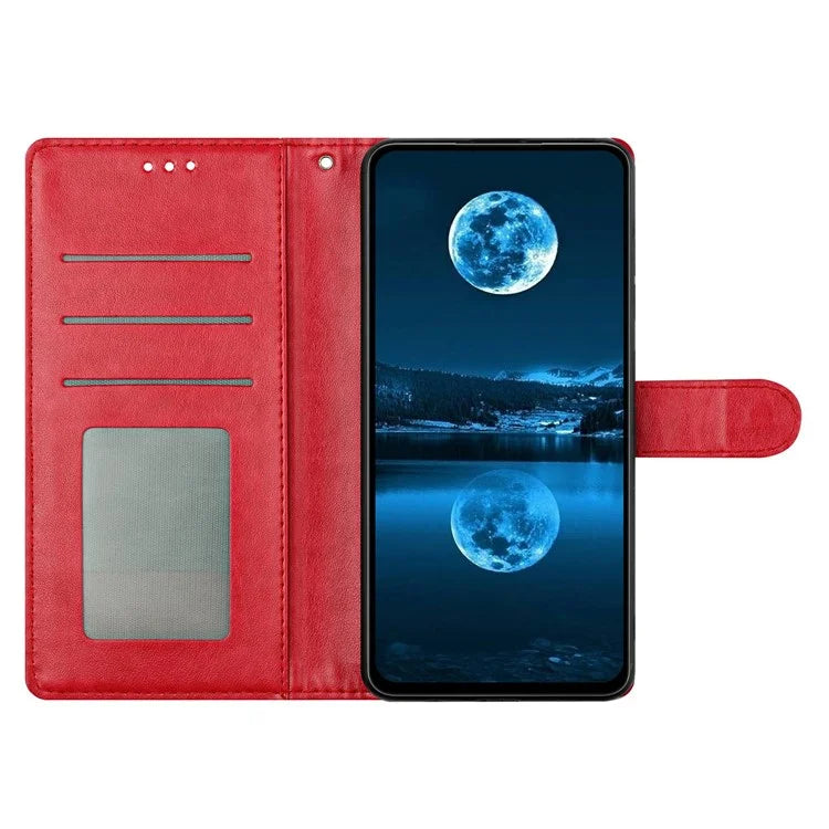 For iPhone 16 Pro Leather Phone Case Wallet Stand Cover with Handy Strap