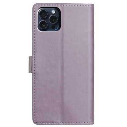 For iPhone 16 Pro Leather Phone Case Wallet Stand Cover with Handy Strap