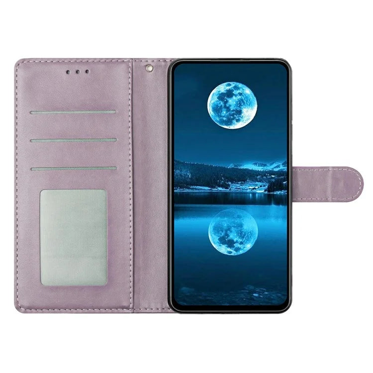 For iPhone 16 Leather Phone Case Wallet Stand Cover with Handy Strap