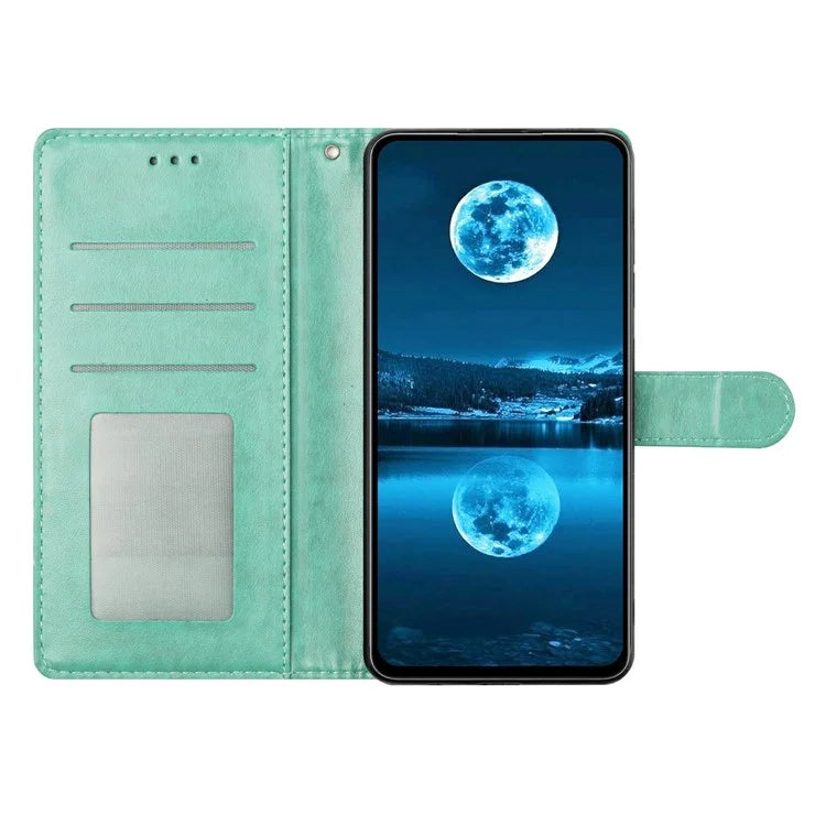 For iPhone 16 Leather Phone Case Wallet Stand Cover with Handy Strap