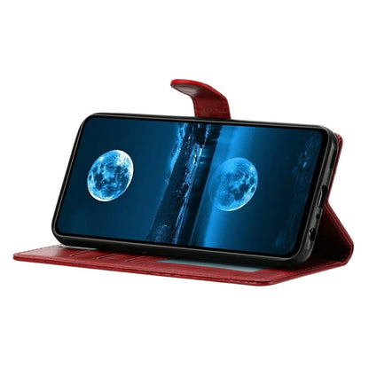 For Samsung Galaxy A16 5G Leather Phone Case Wallet Stand Cover with Handy Strap