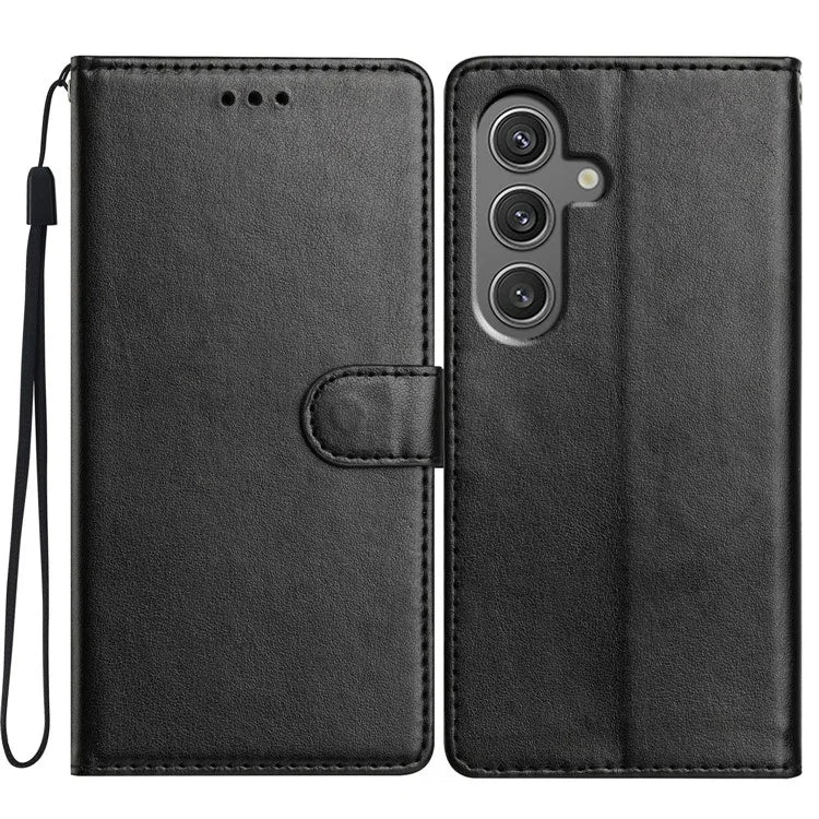 For Samsung Galaxy A16 5G Leather Phone Case Wallet Stand Cover with Handy Strap